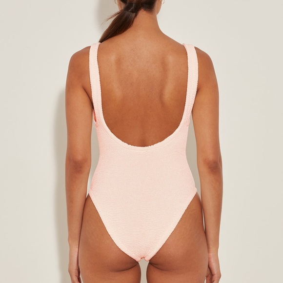 HUNZA G Domino Blush One Piece Swimsuit NWOT - Picture 2 of 6